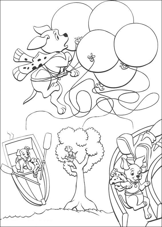 Plansa de colorat cu 101 Dalmatieni 27 20